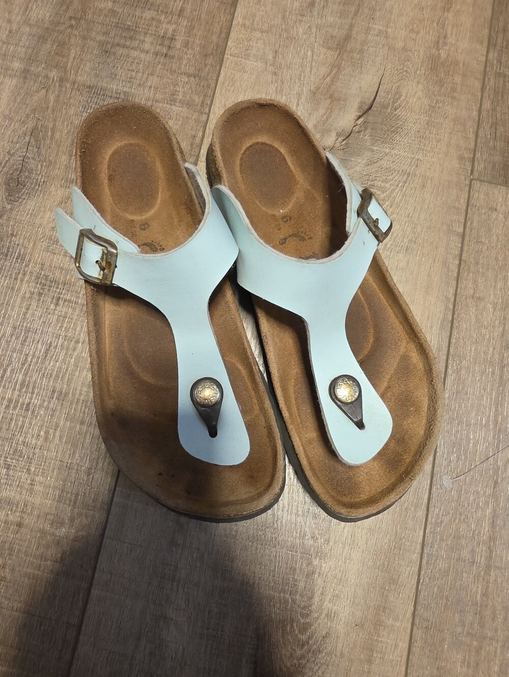 Betula Sandals By Birkenstock Size 6 Turquoise Color - Picture 2 of 5